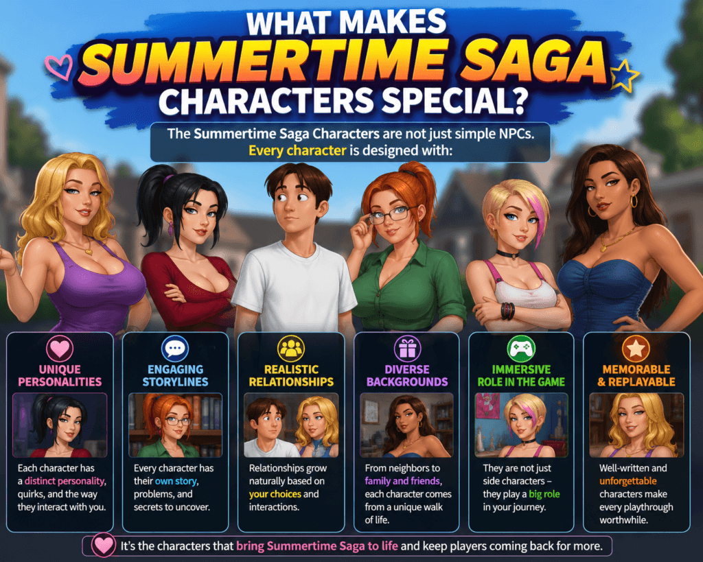 Summertime Saga Characters